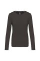 Dames T-shirt lange mouw Kariban K383 DARK GREY